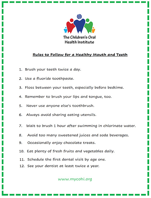 Rules to Follow for a Healthy Mouth and Teeth